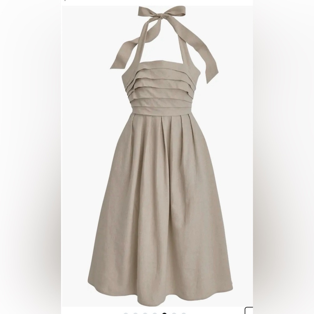 NWT Donna Karan New York Elegant Halter Neck Pleated Dress